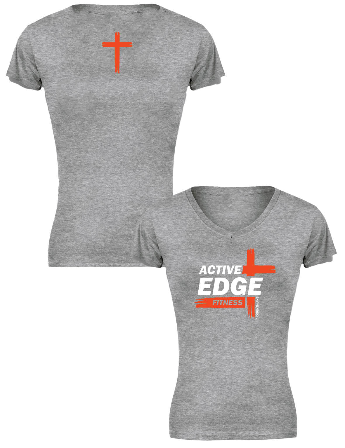 Ladies V-Neck - Cross - Active Edge