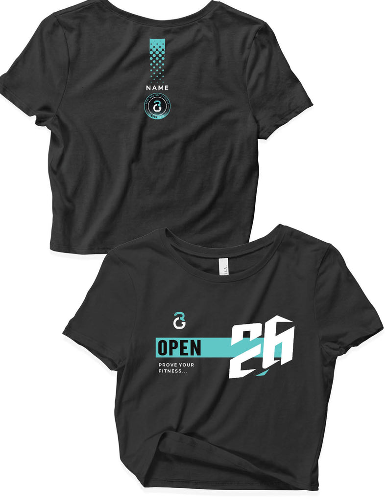 Ladies White Crop Tops - Open 2026 - Grip & Rip