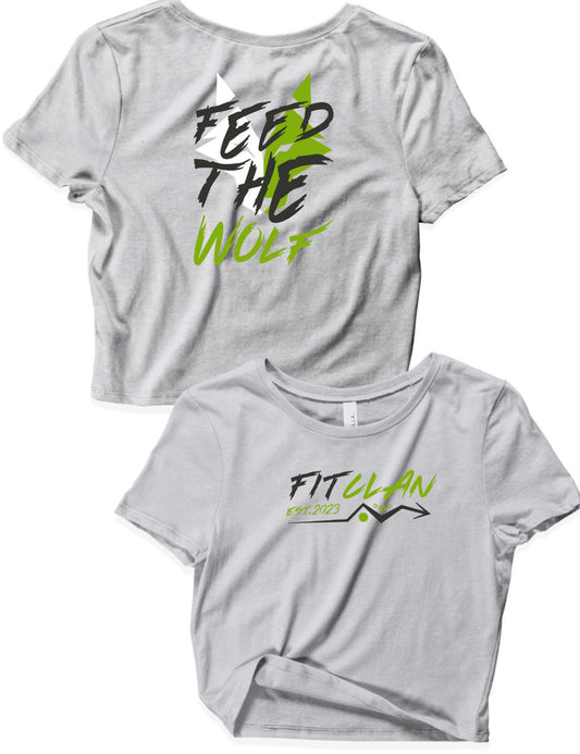 Ladies Crop Top - Feed The Wolf - Waya Fitness