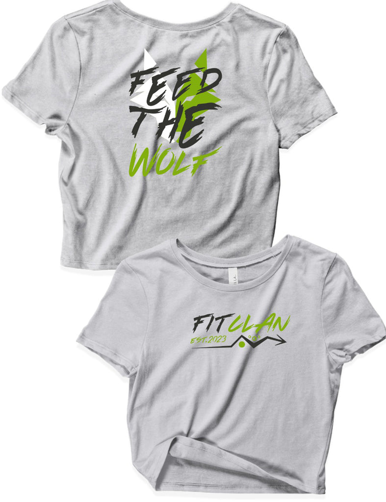 Ladies Crop Top - Feed The Wolf - Waya Fitness