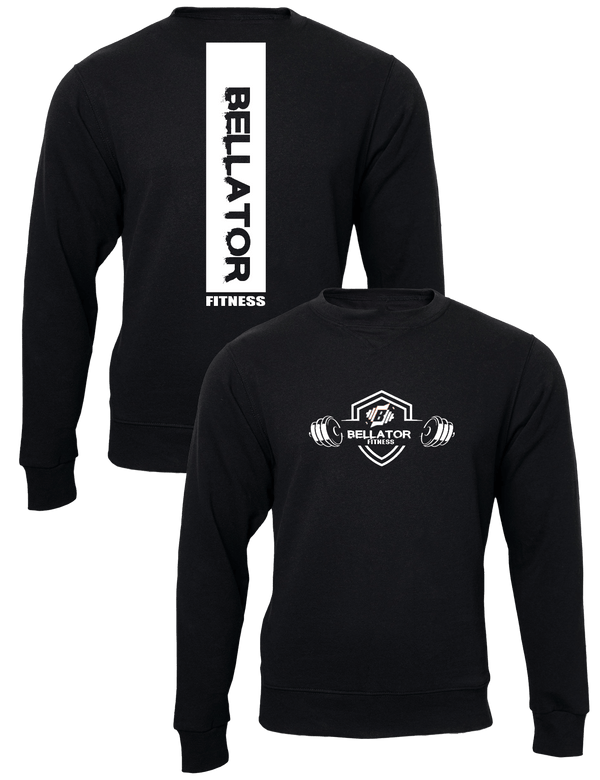Crew Neck Sweater - B&W - Bellator Fitness - AMRAP