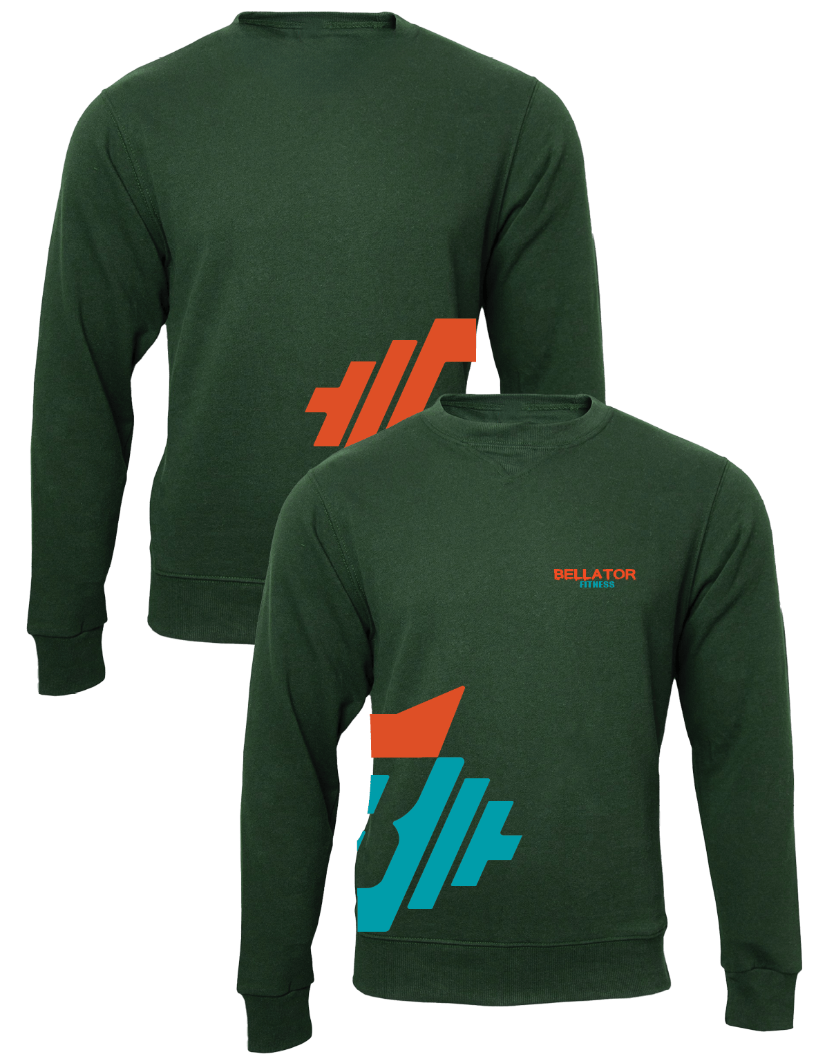 Crew Neck Sweater - Side Logo - Bellator Fitness - AMRAP