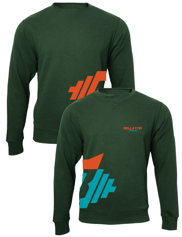 Crew Neck Sweater - Side Logo - Bellator Fitness - AMRAP