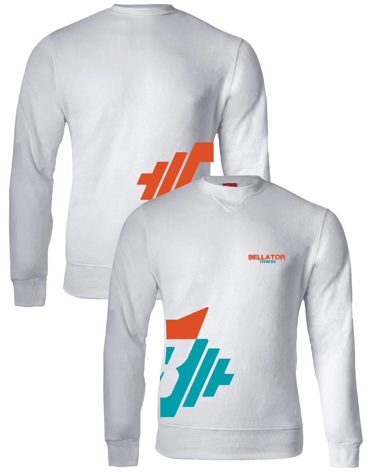 Crew Neck Sweater - Side Logo - Bellator Fitness - AMRAP