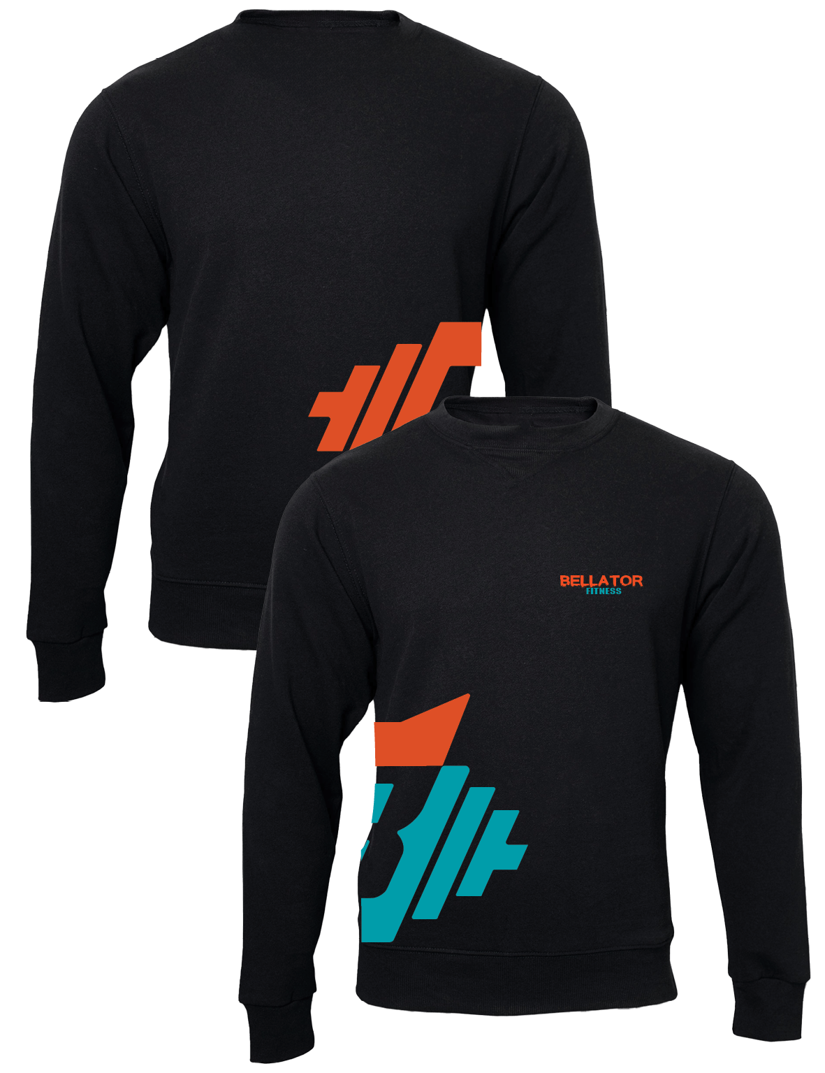 Crew Neck Sweater - Side Logo - Bellator Fitness - AMRAP