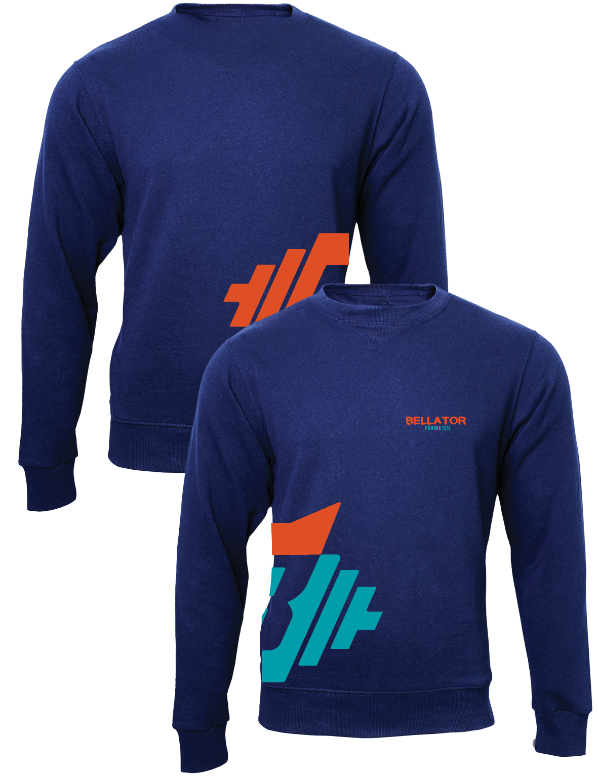 Crew Neck Sweater - Side Logo - Bellator Fitness - AMRAP