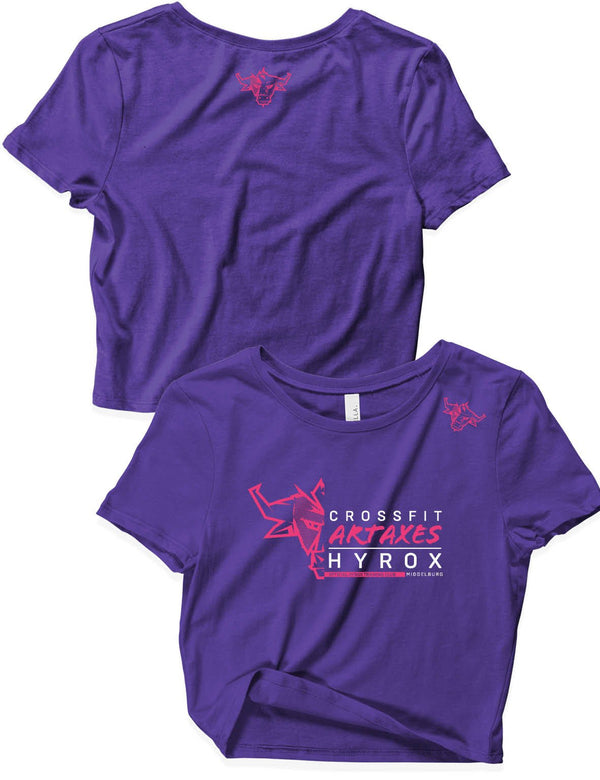 Ladies Black Crop Tops - Artaxes Hyrox - Artaxes - AMRAP