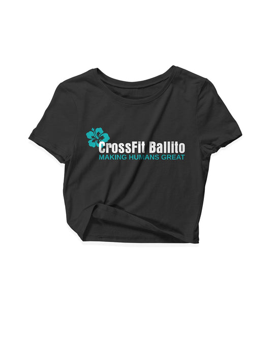 Ladies Black Crop Tops - Making Humans Great - CrossFit Ballito - AMRAP INDUSTRIES