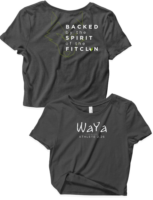 Ladies Crop Top - Backedn - Waya Fitness - AMRAP
