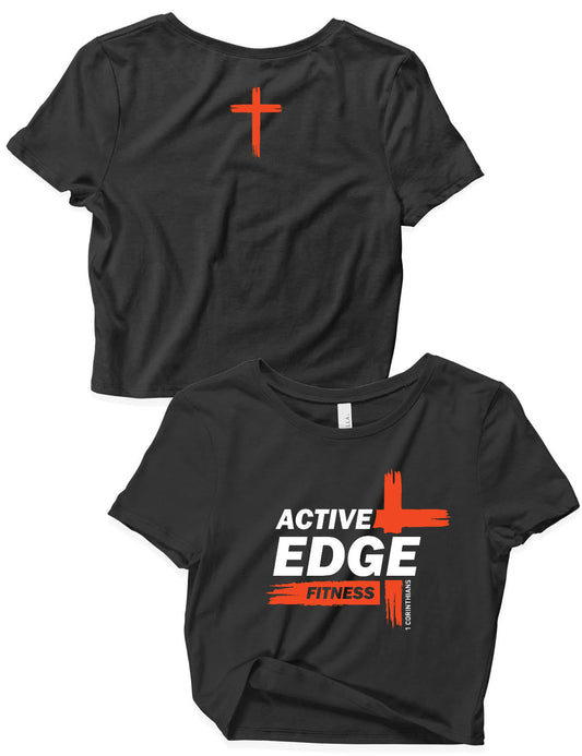 Ladies Crop Tops - Cross - Active Edge - AMRAP