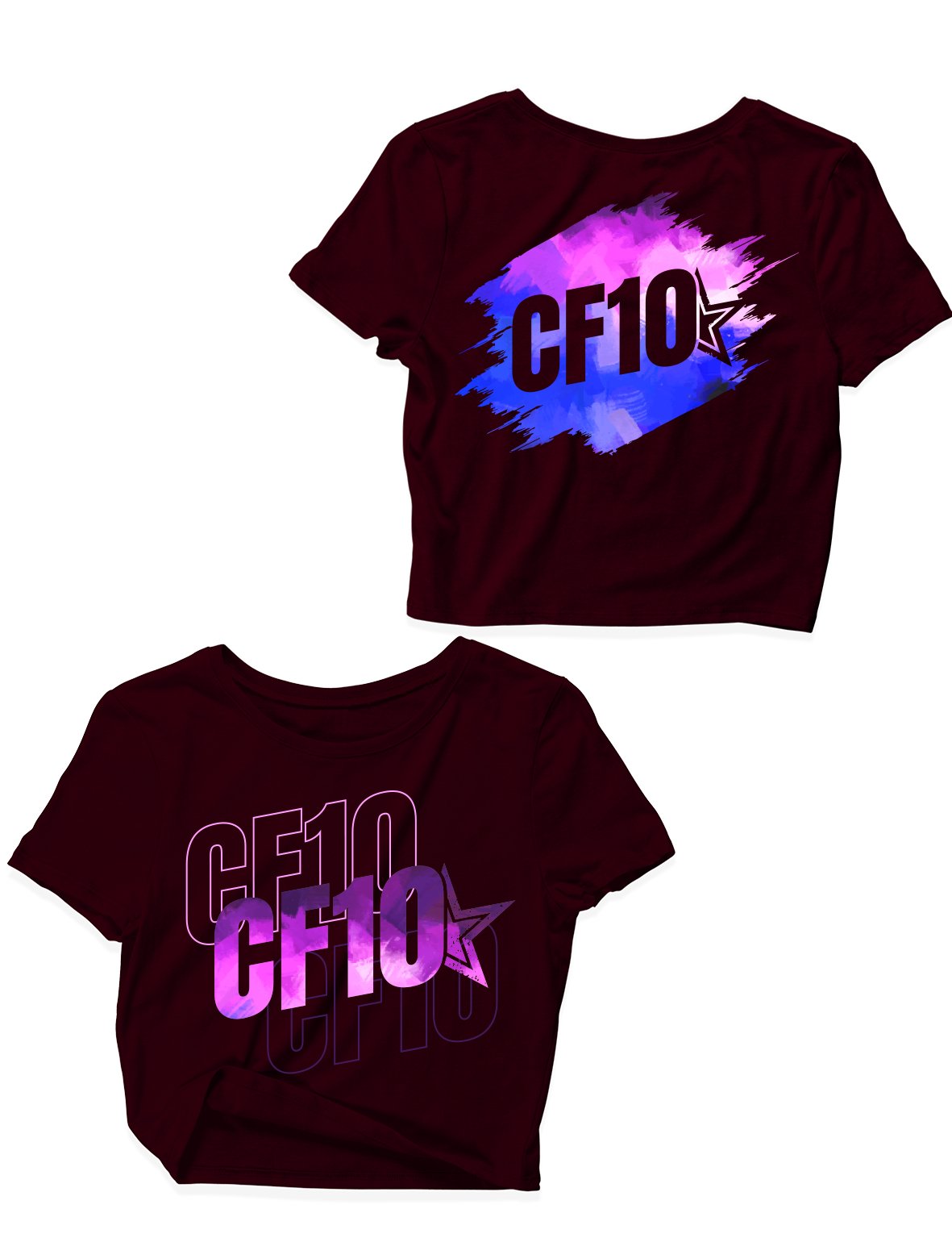 Ladies Crop Tops - Gradient - CF10 - AMRAP INDUSTRIES