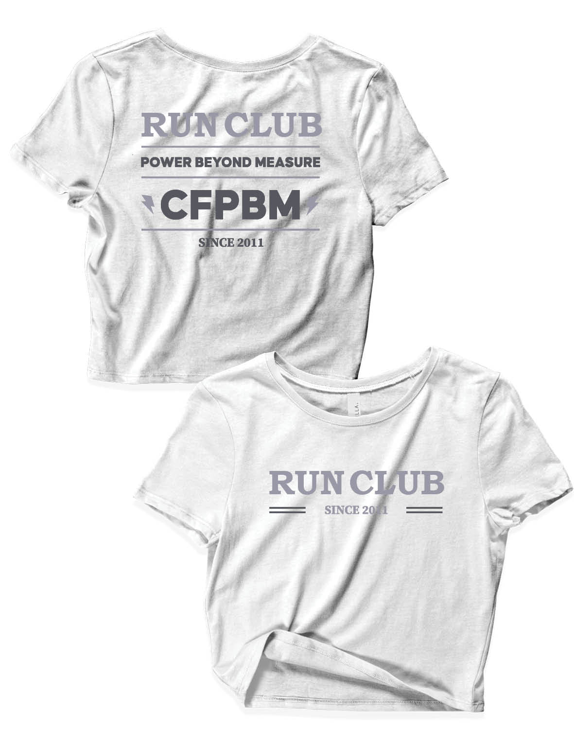 Ladies Crop Tops - Run Club - PBM - AMRAP