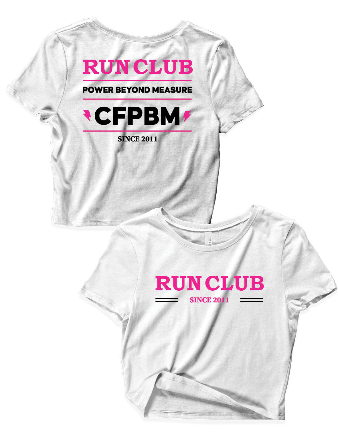 Ladies Crop Tops - Run Club - PBM - AMRAP