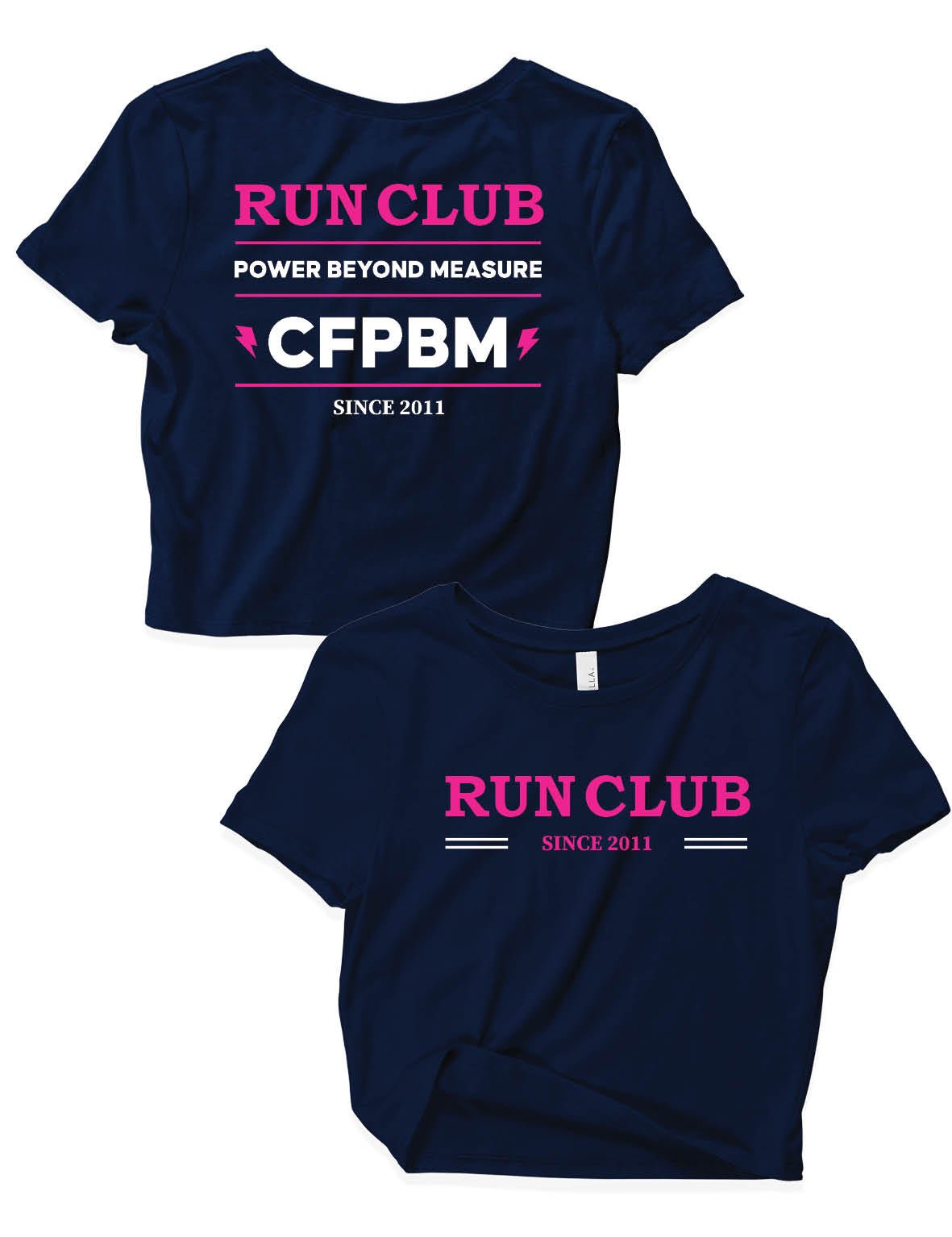 Ladies Crop Tops - Run Club - PBM - AMRAP