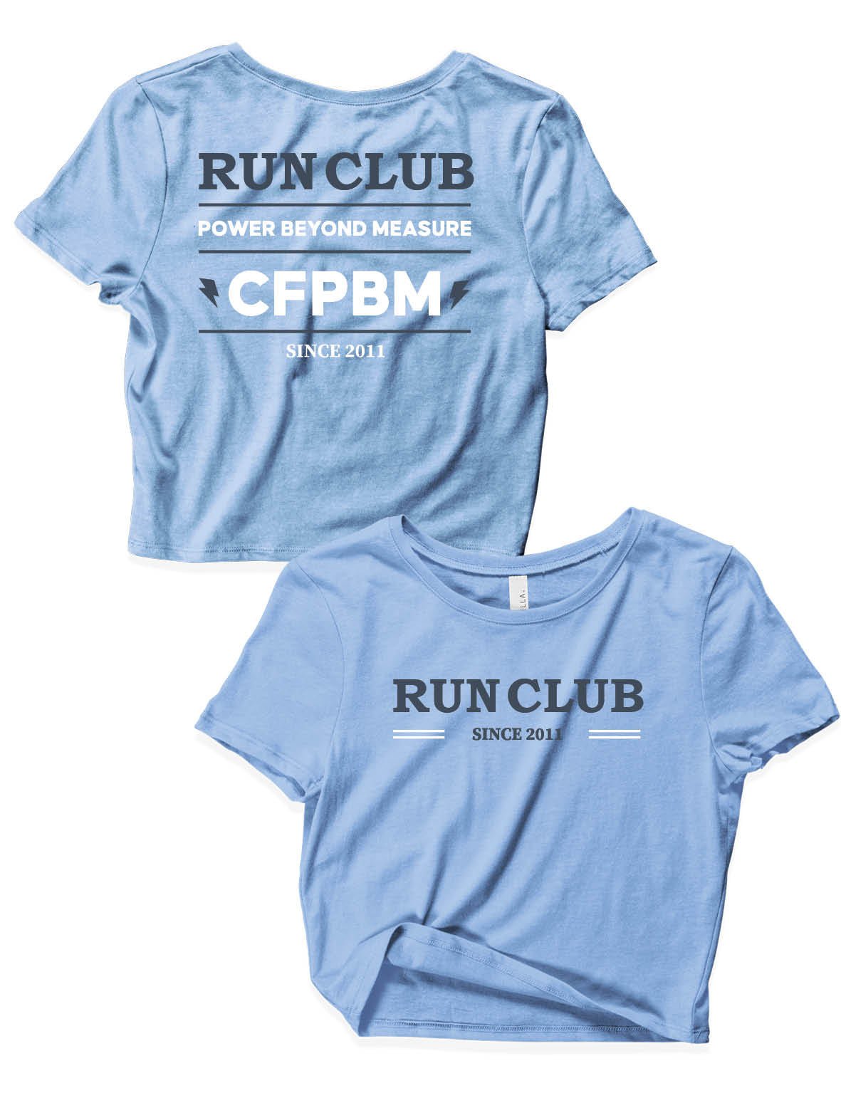 Ladies Crop Tops - Run Club - PBM - AMRAP