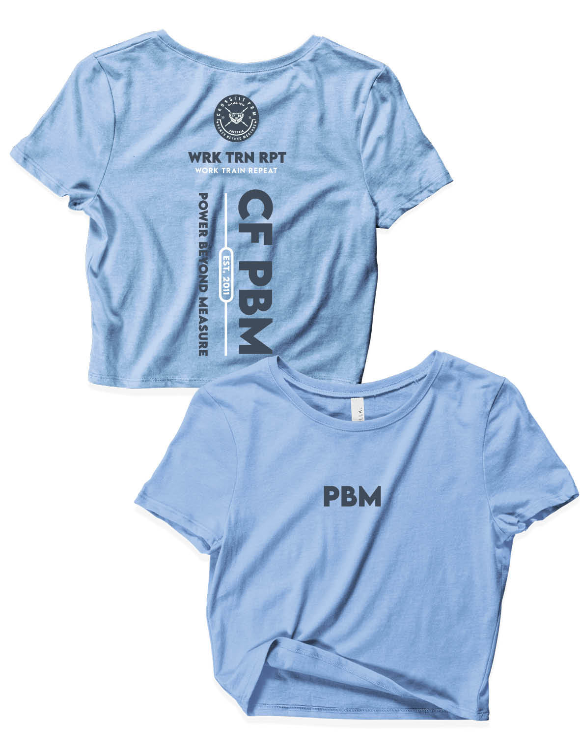 Ladies Crop Tops - Work Train Repeat - PBM - AMRAP
