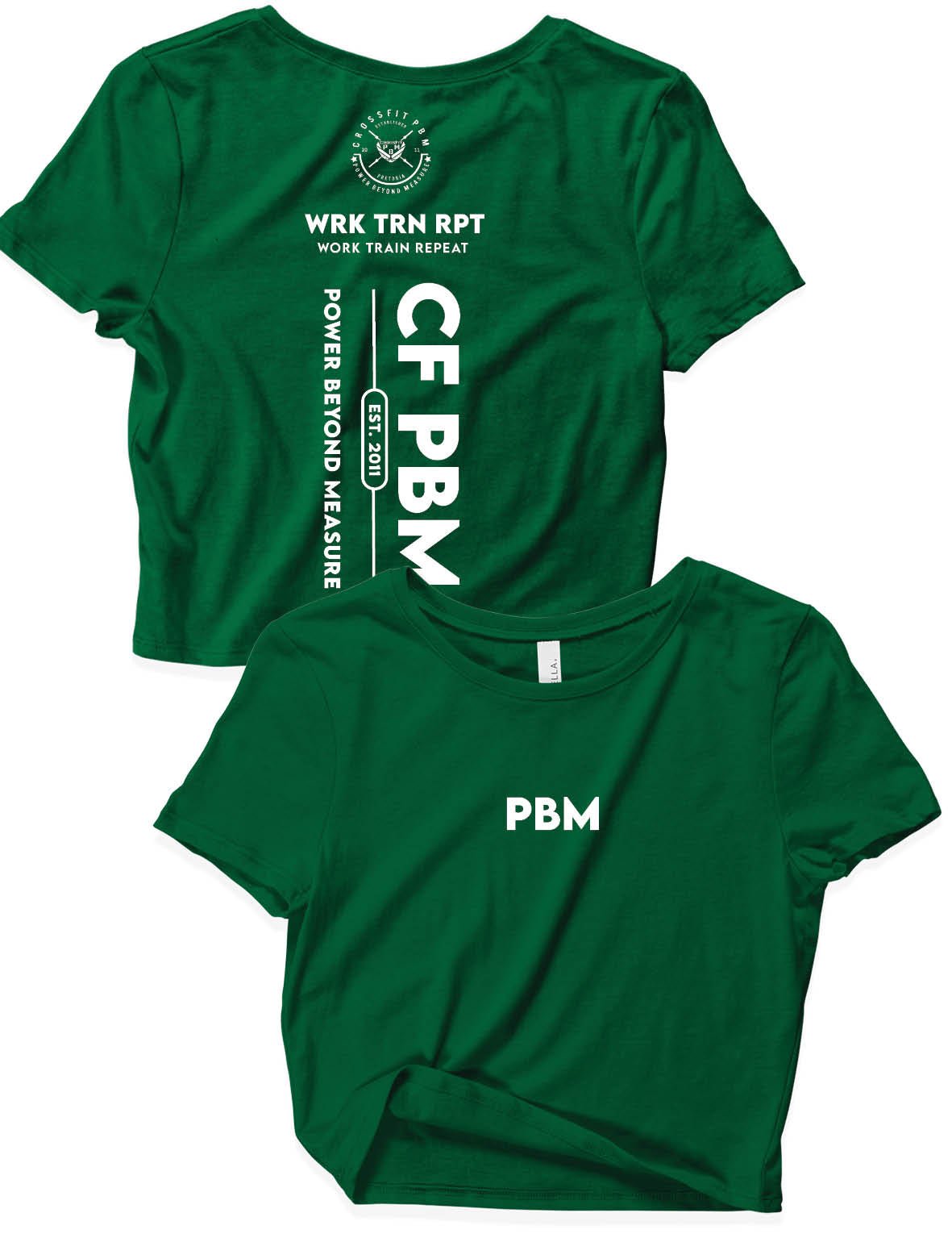 Ladies Crop Tops - Work Train Repeat - PBM - AMRAP