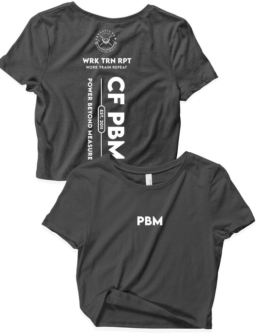 Ladies Crop Tops - Work Train Repeat - PBM - AMRAP