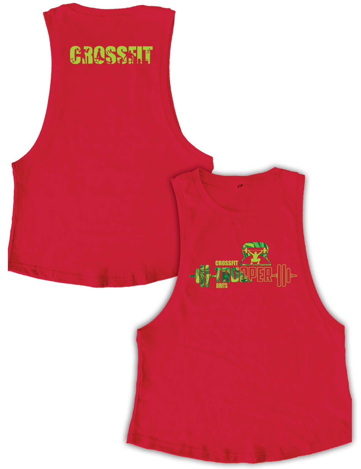 Ladies Muscle Tank Tops - Bright Camo - Trooper - AMRAP