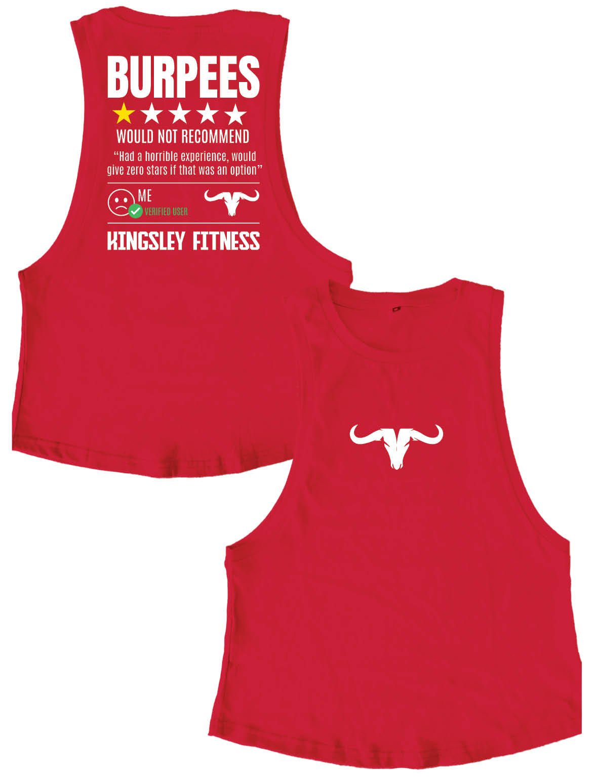 Ladies Muscle Tank Tops - Burpees - Kingsley - AMRAP