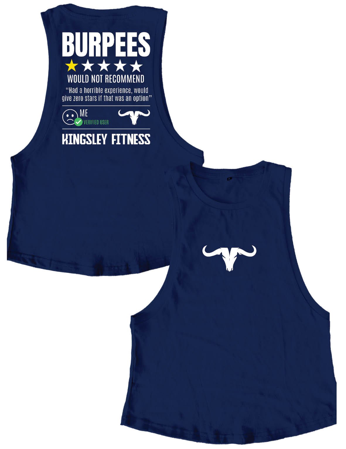 Ladies Muscle Tank Tops - Burpees - Kingsley - AMRAP