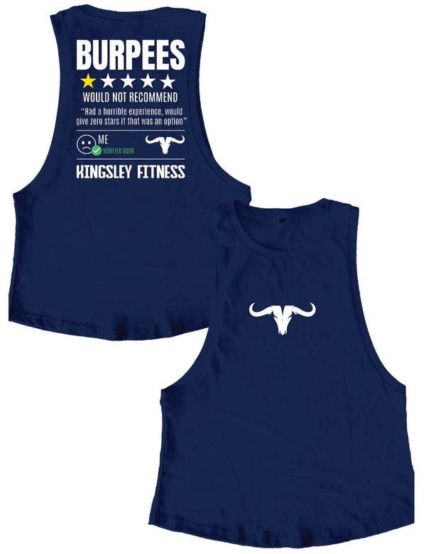 Ladies Muscle Tank Tops - Burpees - Kingsley - AMRAP