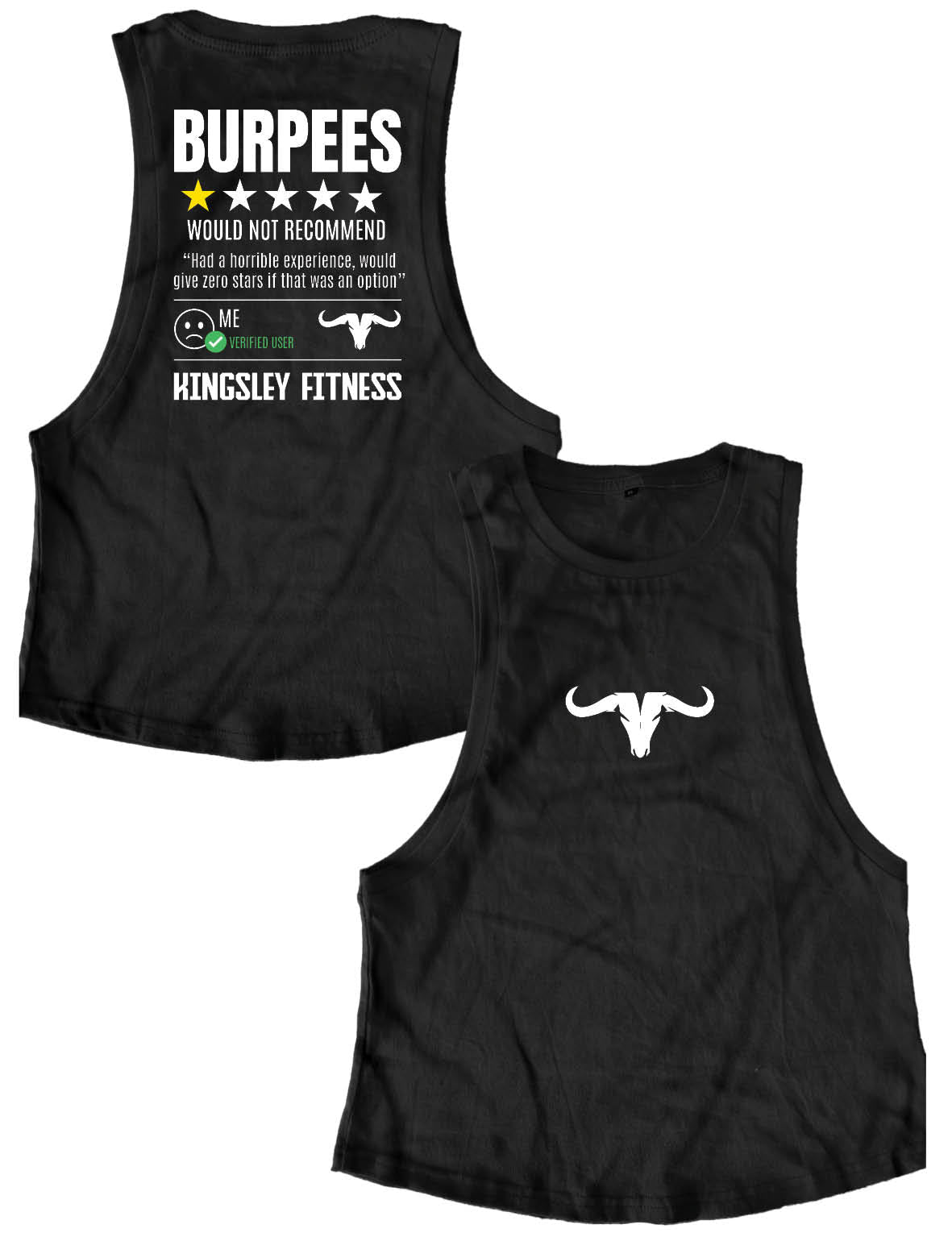 Ladies Muscle Tank Tops - Burpees - Kingsley - AMRAP
