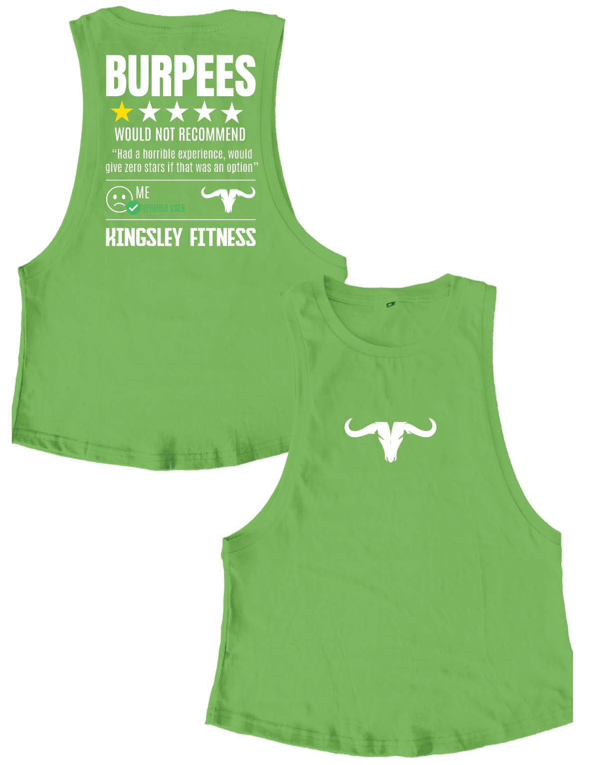 Ladies Muscle Tank Tops - Burpees - Kingsley - AMRAP