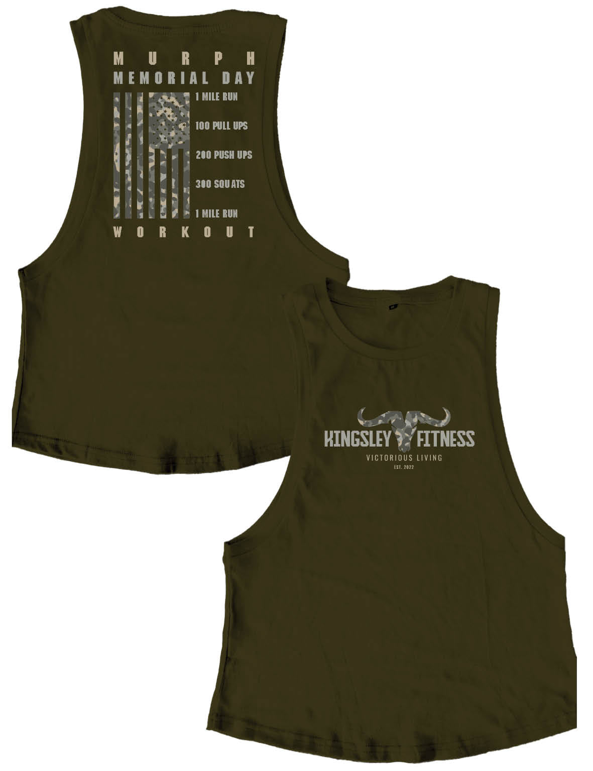 Ladies Muscle Tank Tops - Murph - Kingsley - AMRAP