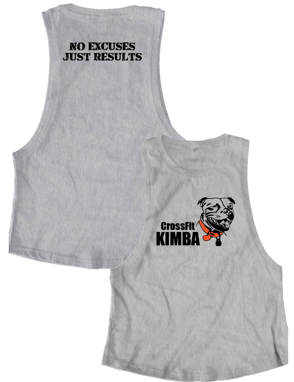 Ladies Muscle Tank Tops - No Excuses - Crossfit Kimba - AMRAP