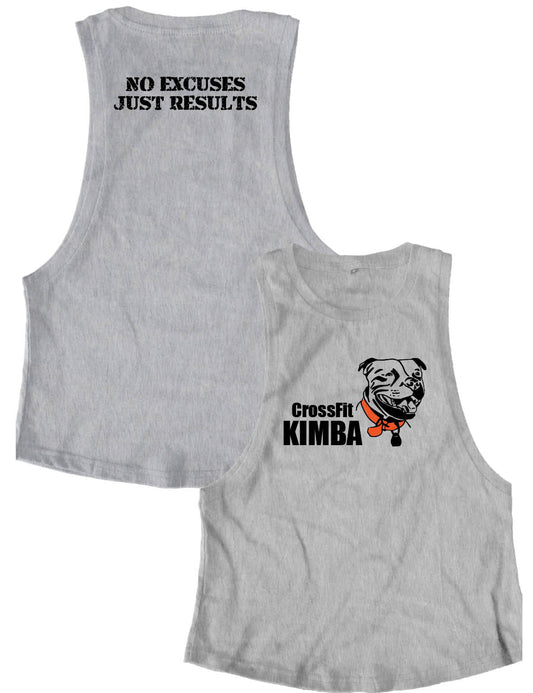 Ladies Muscle Tank Tops - No Excuses - Crossfit Kimba - AMRAP