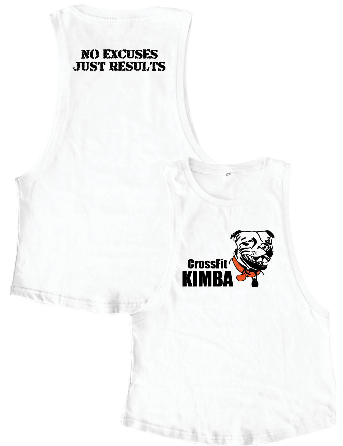 Ladies Muscle Tank Tops - No Excuses - Crossfit Kimba - AMRAP