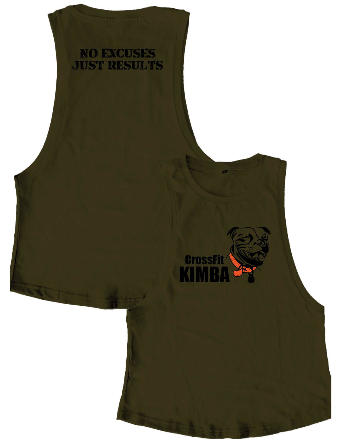 Ladies Muscle Tank Tops - No Excuses - Crossfit Kimba - AMRAP