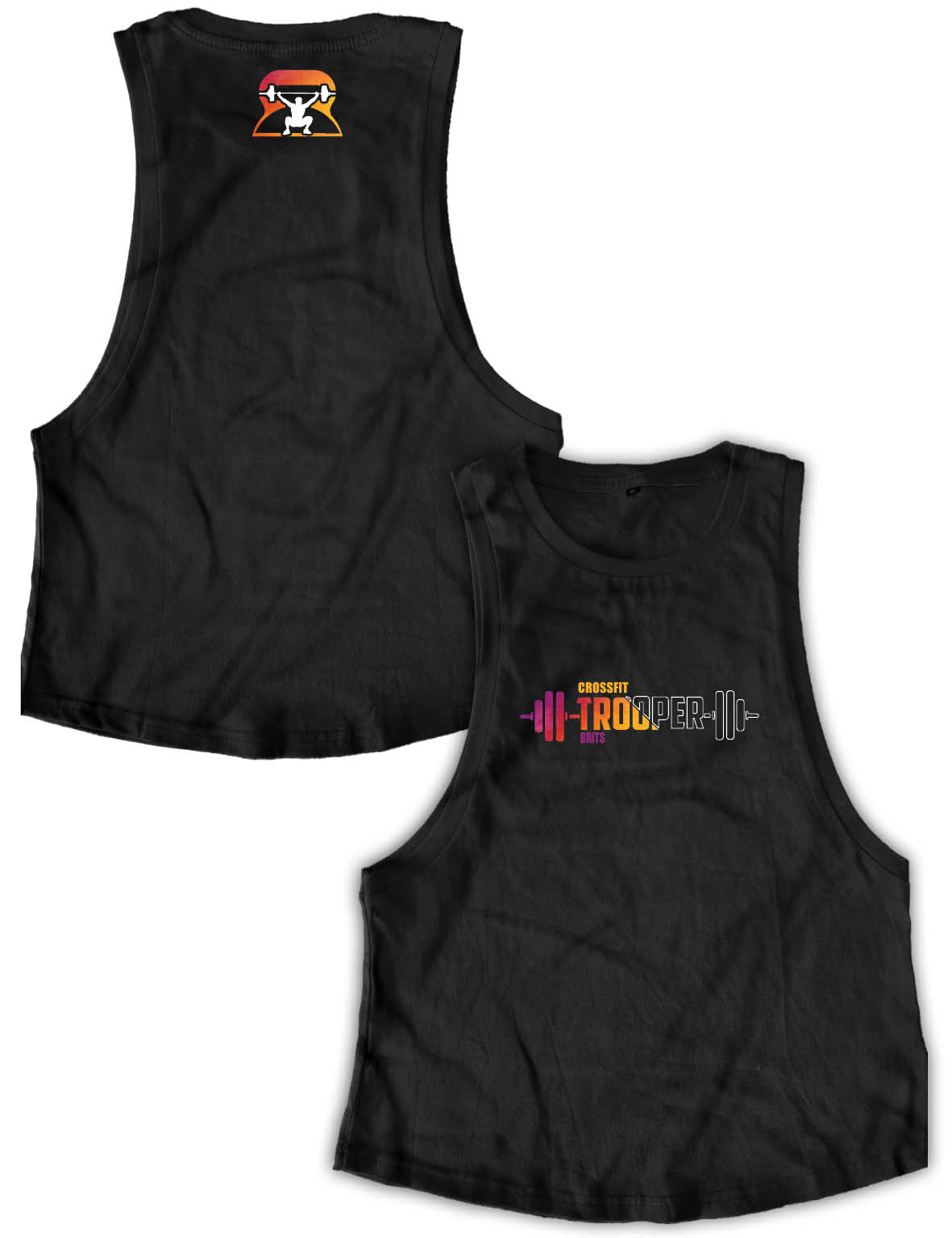 Ladies Muscle Tank Tops - Rainbow - Trooper - AMRAP