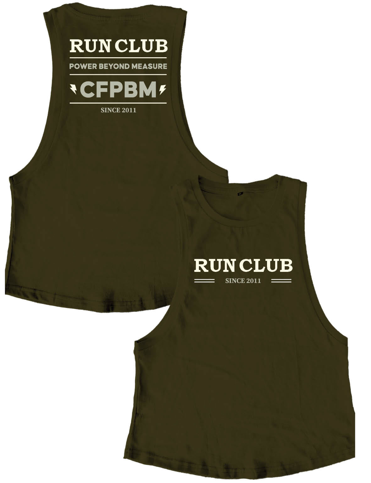 Ladies Muscle Tank Tops - Run Club - PBM - AMRAP