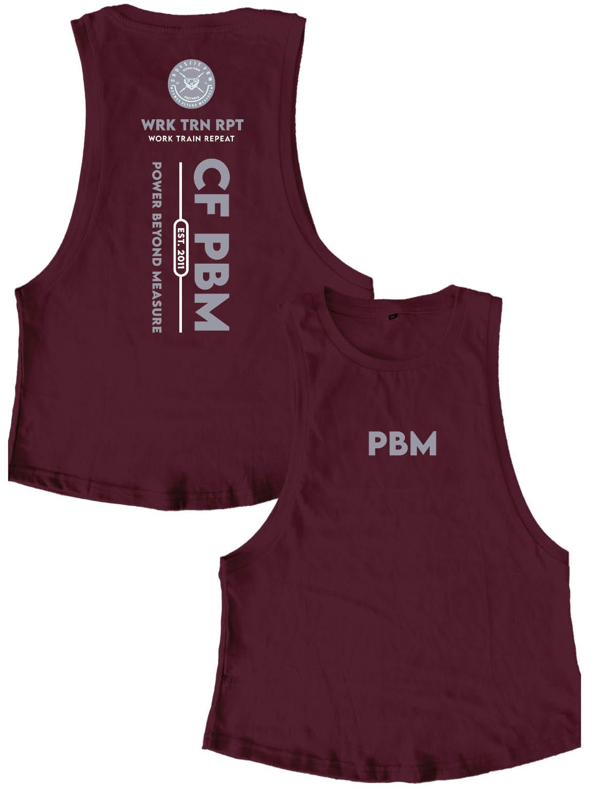 Ladies Muscle Tank Tops - Work Train Repeat - PBM - AMRAP
