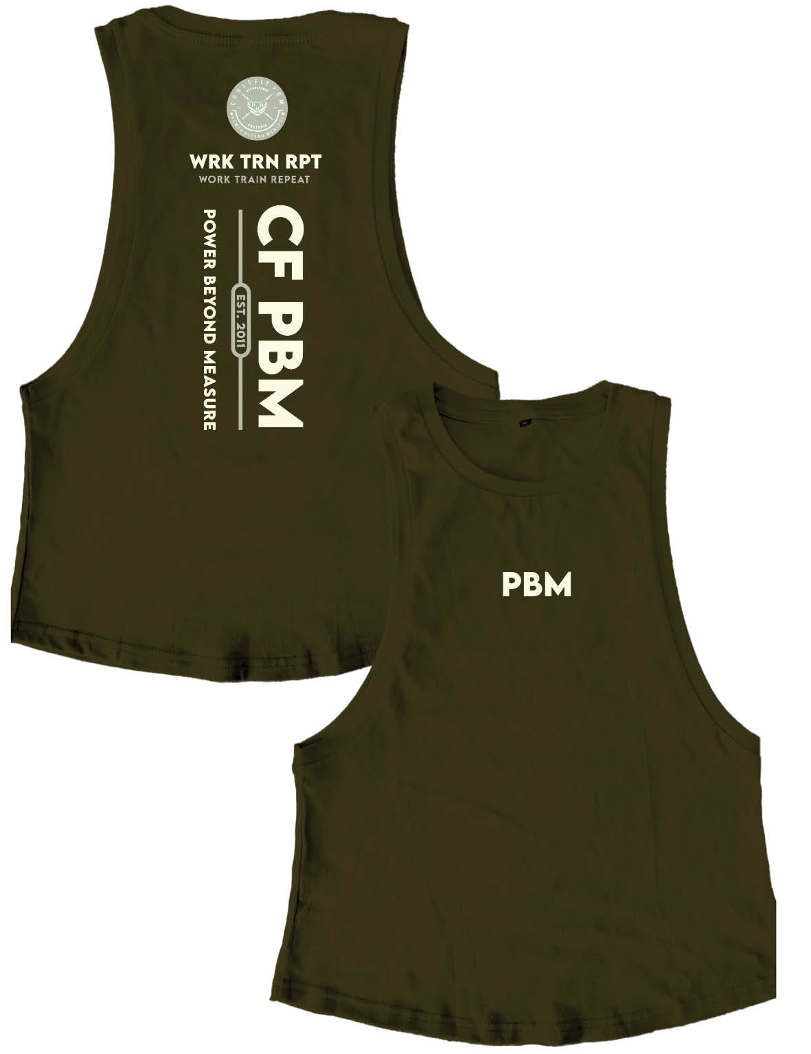 Ladies Muscle Tank Tops - Work Train Repeat - PBM - AMRAP