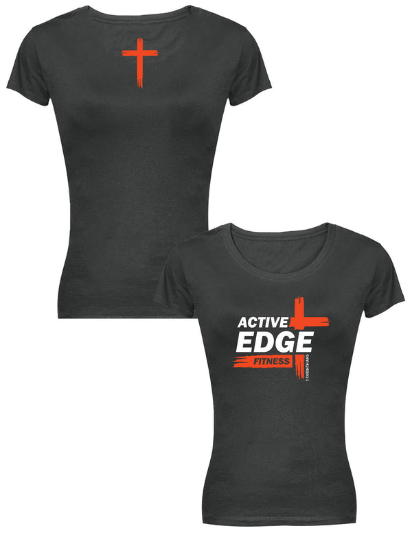 Ladies Premium Tee - Cross - Active Edge - AMRAP