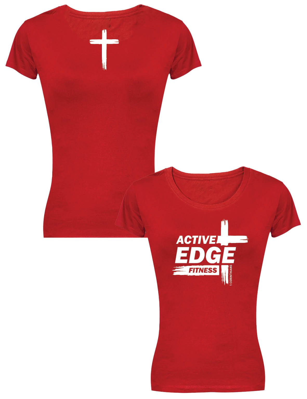 Ladies Premium Tee - Cross - Active Edge - AMRAP