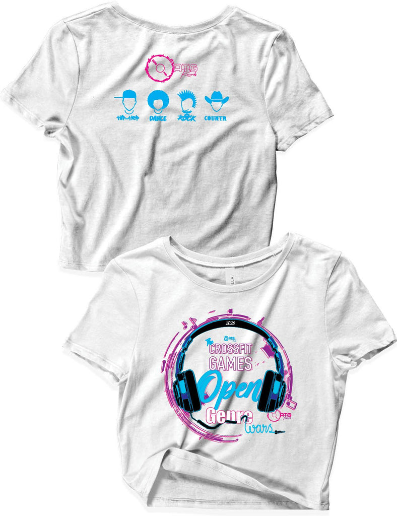 Ladies White Crop Tops - Open 2026 - ATG - AMRAP