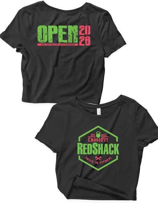 Ladies White Crop Tops - Open 2026 - Crossfit Redshack - AMRAP