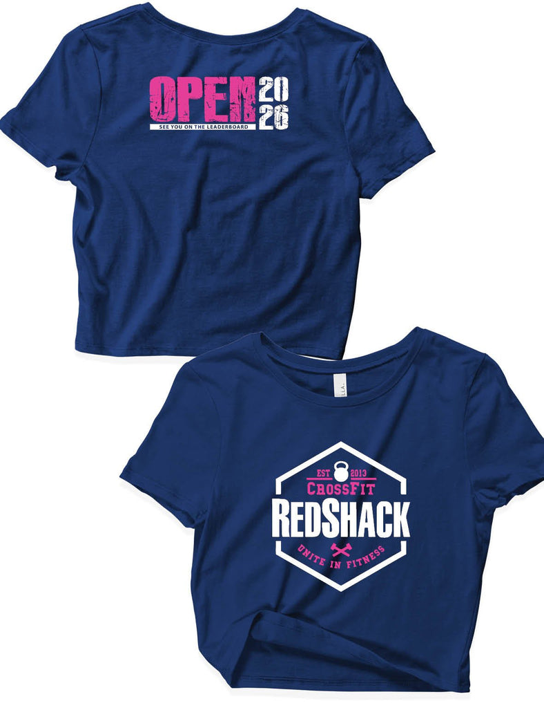 Ladies White Crop Tops - Open 2026 - Crossfit Redshack - AMRAP