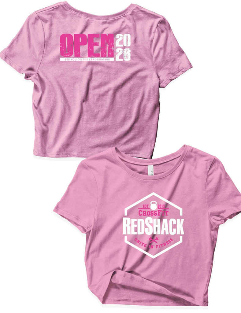 Ladies White Crop Tops - Open 2026 - Crossfit Redshack - AMRAP