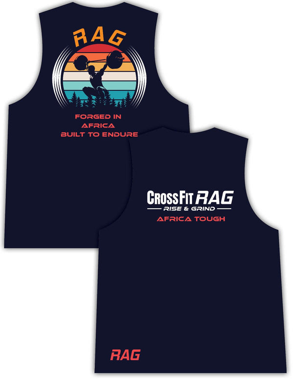 Mens Sleeveless Vest - Africa Tought - RAG - AMRAP