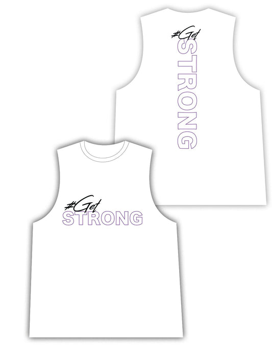 Mens Sleeveless Vest - Get Strong - Strong by Mika Stefano - AMRAP INDUSTRIES