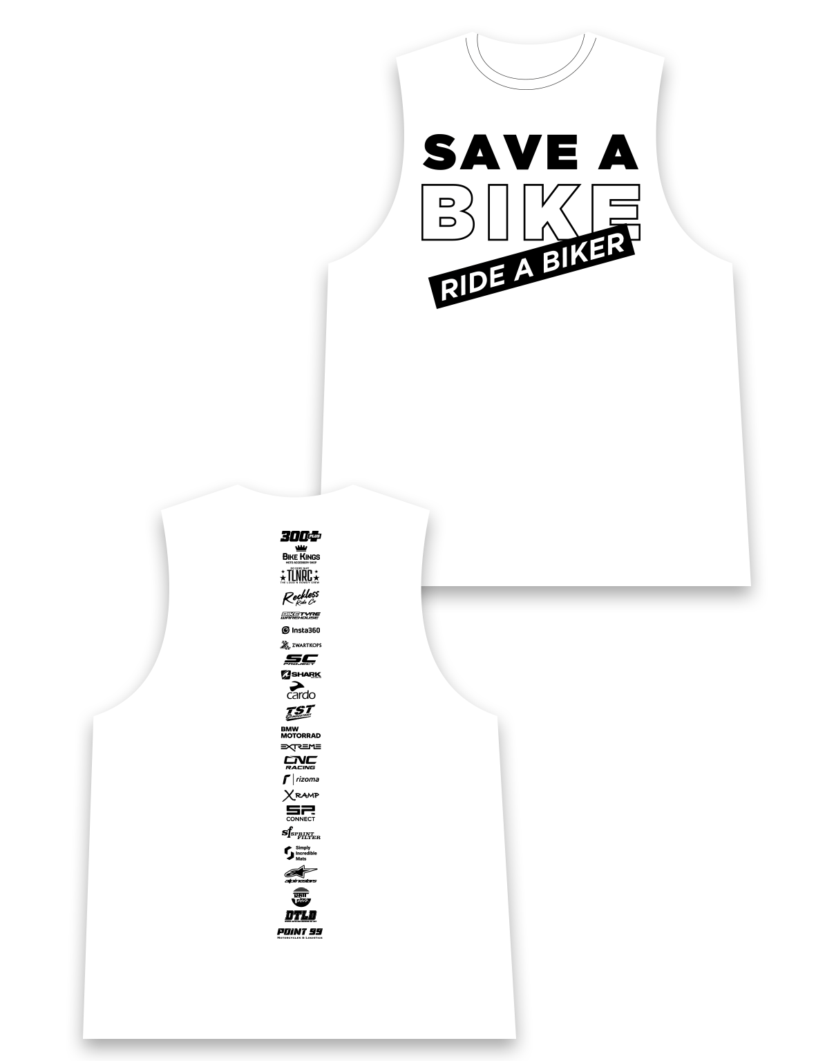 Mens Sleeveless Vest - Save a Bike - Loud and Rowdy - AMRAP