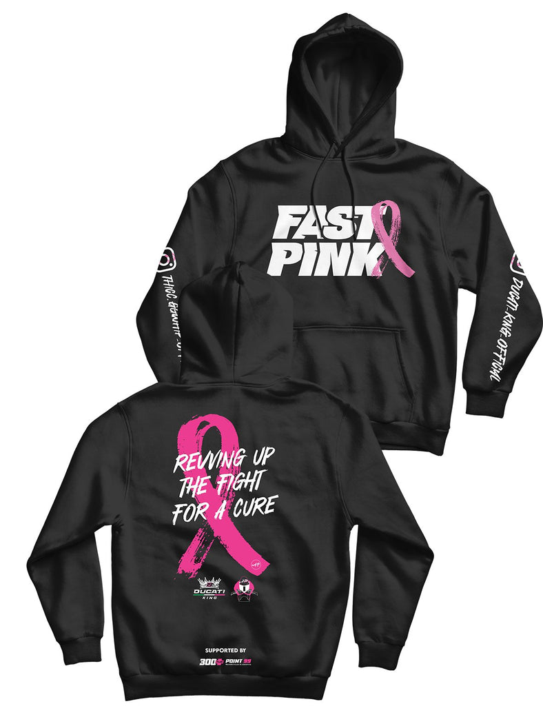 Unisex Black Hoodie 280g - Revving it Up - Fast & Pink - AMRAP INDUSTRIES