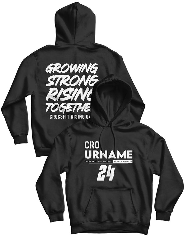 Unisex Hoodie Black 240g - Custom Name - CrossFit Rising Oak - AMRAP INDUSTRIES