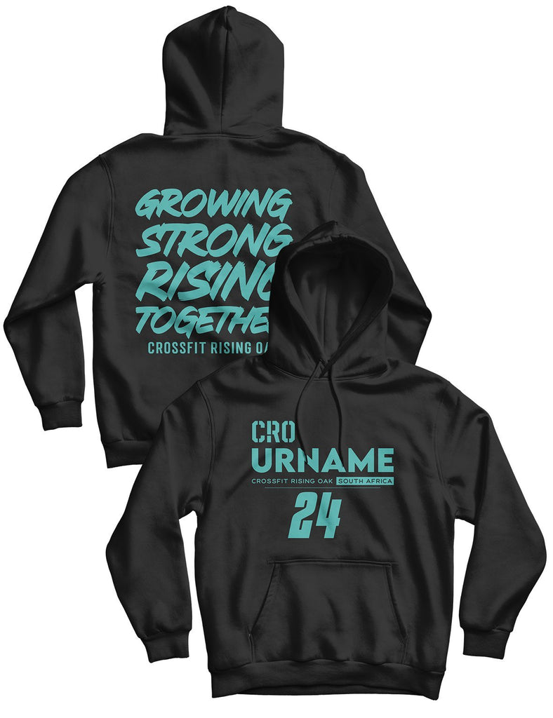 Unisex Hoodie Black 240g - Custom Name - CrossFit Rising Oak - AMRAP INDUSTRIES