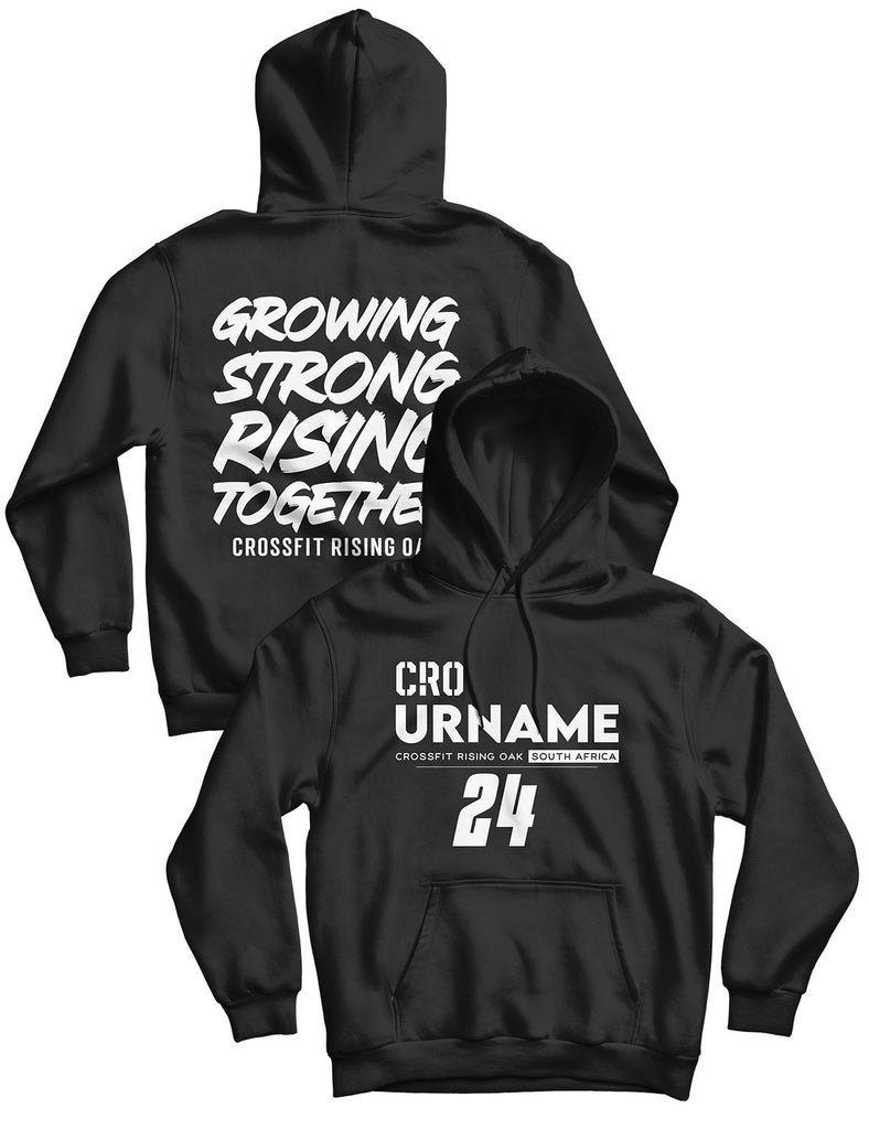 Unisex Hoodie Black - Custom Name - CrossFit Rising Oak - AMRAP INDUSTRIES